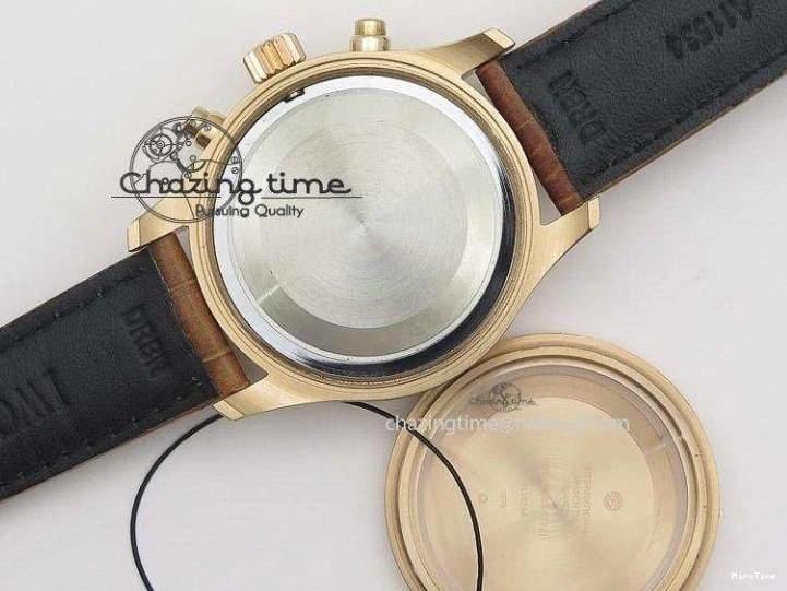 MIROTIME 0520 Youthful Pilot Chrono RG 3878 Gray Dial on Light Brown Leather Strap A 7394